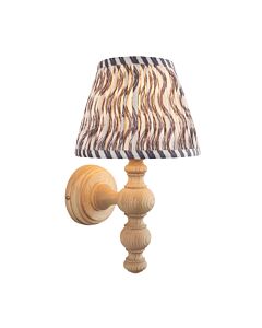 Endon Lighting - Bibury & Ripple 20cm - 114325 - Ash Wood Aged Brass Grey Wall Light