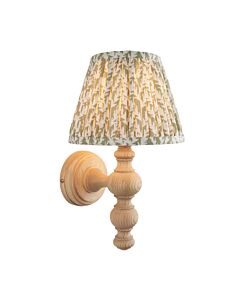 Endon Lighting - Bibury & Leaf 20cm - 114322 - Ash Wood Aged Brass Green Wall Light