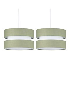 Set of 2 Benni - Sage Green 26cm Pendant Shades