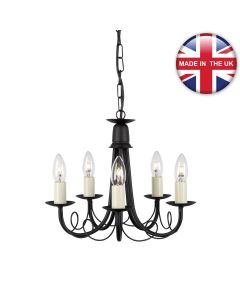 Elstead - Carisbrooke CB5-BLACK Chandelier