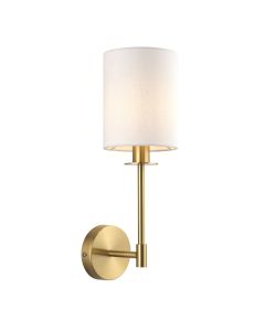 Peterson - Satin Brass Vintage White Wall Light