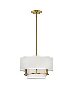 Hinkley Lighting - Graham - HK-GRAHAM-M-LCB - Brass 3 Light Flush Ceiling Light