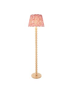 Endon Lighting - Cane & Ikat 40cm - 114340 - Natural Bamboo Pink Floor Lamp