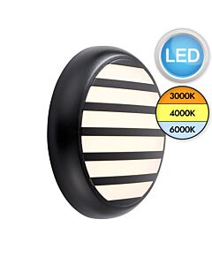 Saxby Lighting - Hero - 95550 & 95539 - LED Black Opal IP65 Grill Bezel Outdoor Bulkhead Light