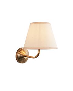 Endon Lighting - Obelisk Arc & Ivy 20cm - 116009 - Aged Brass Vintage White Wall Light