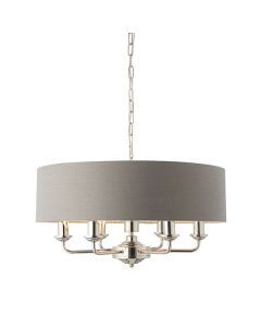 Endon Lighting - Highclere - 94373 - Nickel Charcoal 6 Light Ceiling Pendant Light