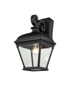 Elstead Lighting - Bayview - BAYVIEW-2L-BK - Black Clear Glass IP44 Outdoor Wall Light