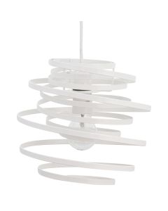 White Metal Swirl Easy Fit Light Shade