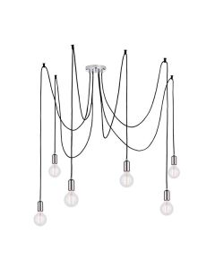 Endon Lighting - Studio - 76577 - Chrome 6 Light Ceiling Pendant Light