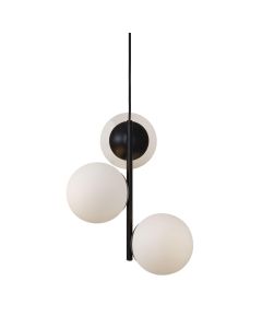 Nordlux - Lilly - 48603003 - Black Opal Glass 3 Light Ceiling Pendant Light