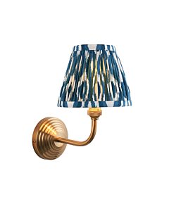 Endon Lighting - Obelisk Arc & Ikat 16cm - 115682 - Aged Brass Blue Wall Light