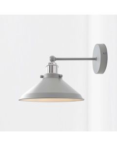 Maxwell - Flint Grey Chrome Wall Light