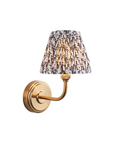 Endon Lighting - Step Arc & Leaf 16cm - 115741 - Aged Brass Grey Wall Light