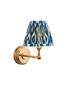 Endon Lighting - Step Wing & Ikat 16cm - 115785 - Aged Brass Blue Wall Light