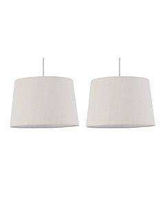 Set of 2 Zoey - Natural Linen Easy Fit Pendant or Lamp Shades