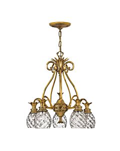 Hinkley Lighting - Plantation - HK-PLANTATION5-BB - Brass Clear Glass 5 Light Ceiling Pendant Light