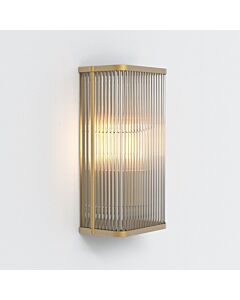 Astro Lighting - Avignon - 1427010 - Antique Brass Clear Ribbed Glass Wall Washer Light