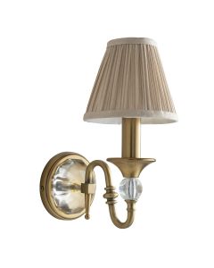 Interiors 1900 - Polina - 63598 - Antique Brass Beige Wall Light