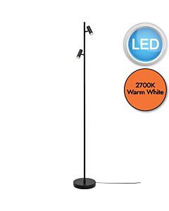 Nordlux - Omari - 2112254003 - LED Black 2 Light Touch Floor Reading Lamp