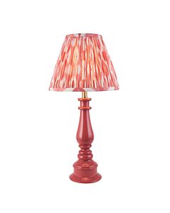 Endon Lighting - Myrtle & Ikat 25cm - 116358 - Pink Warm Brass Table Lamp With Shade