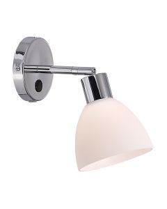 Nordlux - Ray - 63191033 - Chrome Opal Glass Plug In Spotlight