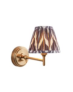 Endon Lighting - Step Fold & Zigzag 16cm - 115791 - Aged Brass Grey Wall Light