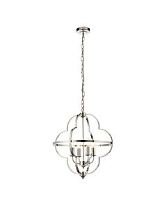 Minford - Polished Nickel 4 Light Ceiling Chain Pendant Light