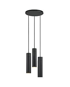 Nordlux - Tilo - 2410473003 - Black Wood 3 Light Ceiling Pendant Light