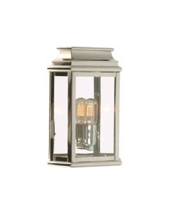 Elstead Lighting - St Martins - ST-MARTINS-PN - Nickel Clear Glass IP44 Outdoor Half Lantern Wall Light