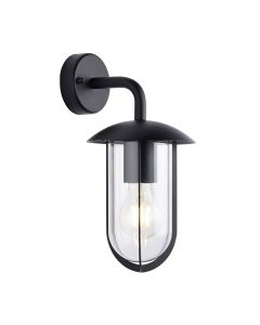 Endon Lighting - Quinn - 96922 - Black Clear IP44 Outdoor Wall Light