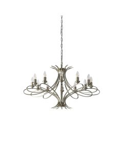 Interiors 1900 - Penn - CA7P12BB - Brushed Brass 12 Light Chandelier