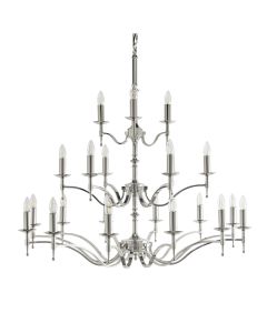 Interiors 1900 - Stanford - CA1P21N - Nickel 21 Light Chandelier