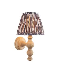 Endon Lighting - Bibury & Ikat 20cm - 114329 - Ash Wood Aged Brass Grey Wall Light