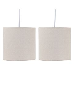 Set of 2 Natural Linen 15.5cm Table Lamp Shades