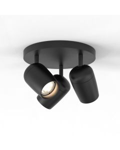 Astro Lighting - Koto - 1478005 - Black 3 Light Triple Round Ceiling Spotlight