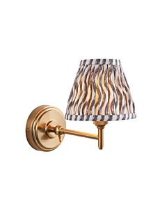 Endon Lighting - Step Fold & Ripple 16cm - 115796 - Aged Brass Grey Wall Light