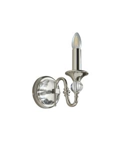 Interiors 1900 - Polina - LX124W1N - Nickel Clear Crystal Glass Wall Light