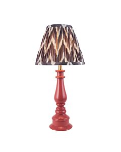 Endon Lighting - Myrtle & Zigzag 25cm - 116357 - Pink Warm Brass Grey Table Lamp With Shade