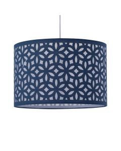 Navy Blue Laser Cut 25cm Pendant Lightshade