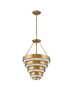 Quintiesse - Echelon - QN-ECHELON-4P - Heritage Brass 4 Light Ceiling Pendant Light