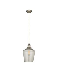 Heath - Aged Pewter Retro Glass Pendant Light