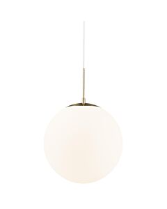 Nordlux - Grant 35 - 2010573035 - Brushed Brass Opal Glass Ceiling Pendant Light