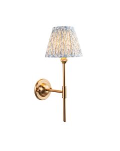 Endon Lighting - Dome T Bar & Leaf 16cm - 115610 - Aged Brass Blue Wall Light