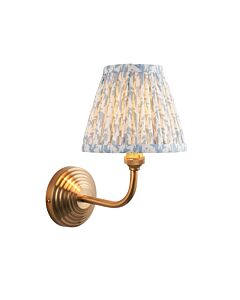 Endon Lighting - Obelisk Arc & Leaf 16cm - 115675 - Aged Brass Blue Wall Light