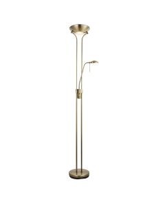 Endon Lighting - Rome - ROME-AN - Antique Brass Opal Glass Mother & Child Floor Lamp