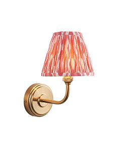 Endon Lighting - Step Arc & Ikat 16cm - 115744 - Aged Brass Pink Wall Light