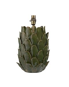 Endon Lighting - Layered Leaf - 111254 - Olive Green Aged Brass Ceramic Base Only Table Lamp