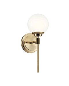 Kichler Lighting - Benno - KL-BENNO1-CPZ - Light Bronze Opal Glass IP44 Bathroom Wall Light