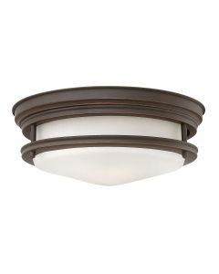 Quintiesse - QN-HADRIAN-FS-OZ-OPAL - Hadrian 2 Light Flush Mount - Opal Glass - Oil Rubbed Bronze