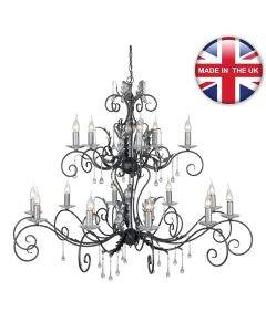 Elstead - Amarilli AML15-BLK-SILVER Chandelier